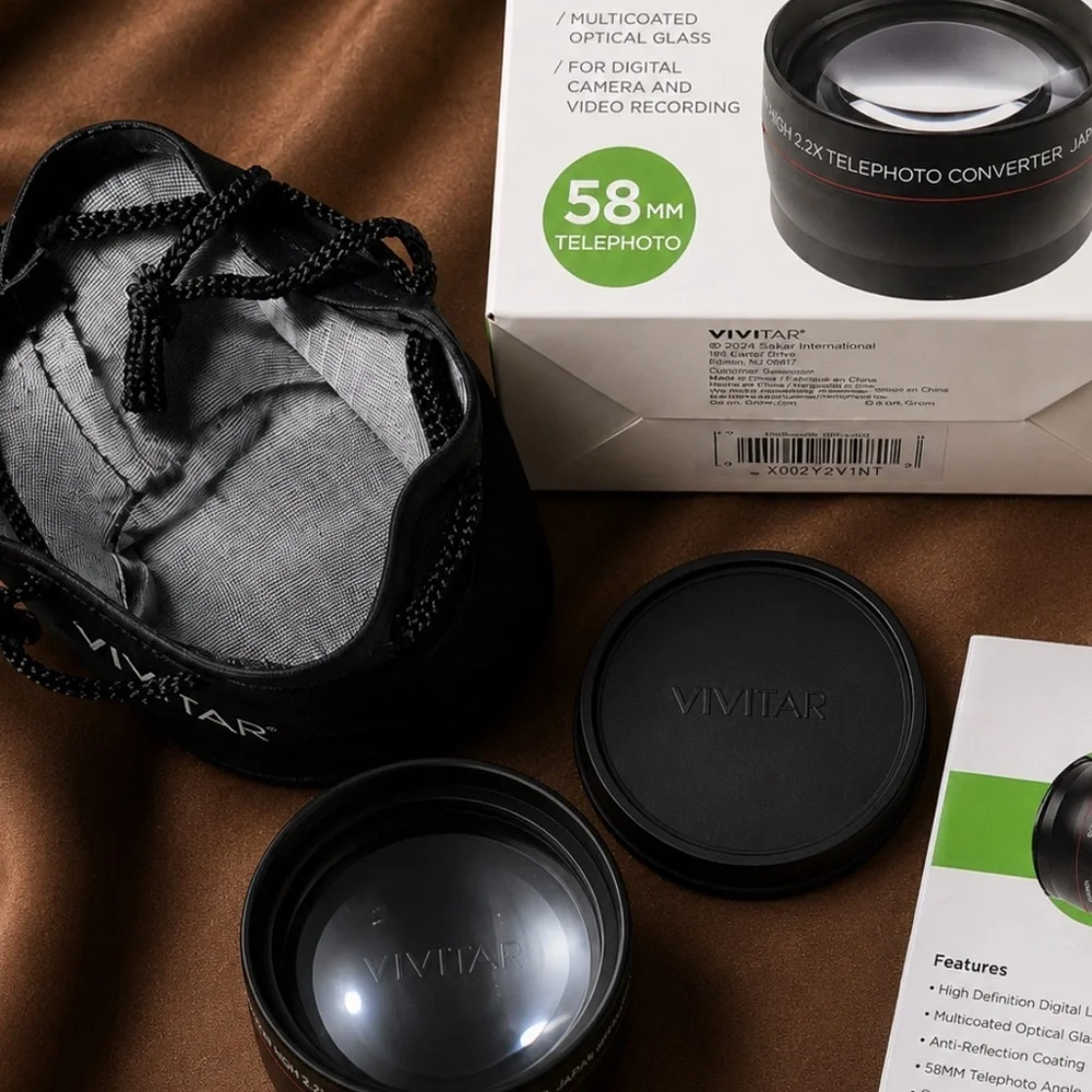 Hi-Def 2.2x Telephoto Lens For Vivitar digital camera 58mm